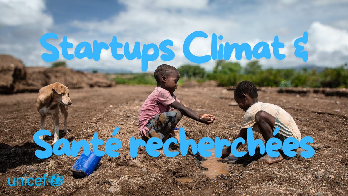 unicefsenegal's tweet image. 🚀 Startups Climat &amp;amp; Santé

UNICEF cherche des startups avec solutions pour la santé des enfants face au climat.

🔍Prototype • Pays UNICEF • Open source

💰 Jusqu’à $100K
📅 17 mai
👉Postuler ici form.jotform.com/260711626703351
#UNICEF #PourChaqueEnfant #ClimateTech #Startups