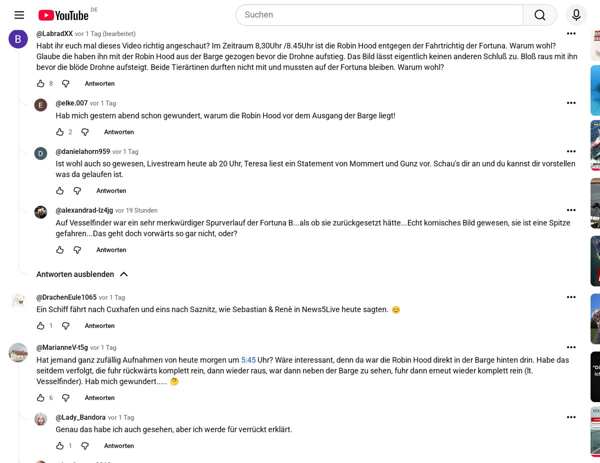 sowi74484's tweet image. Lag die Robin Hood bereits gegen 5:45 Uhr direkt hinter der Barge..? 🤔 #RobinHood #Timmy #Buckelwal 
youtube.com/watch?v=UyDht-…