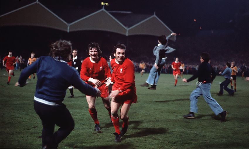 BAKETHEBEST's tweet photo. Fifty years Ago we won the league at Wolverhampton I was there a Magical night unforgettable think we were all on the pitch at the end.😂😂 https://t.co/o6r2tRkk6t