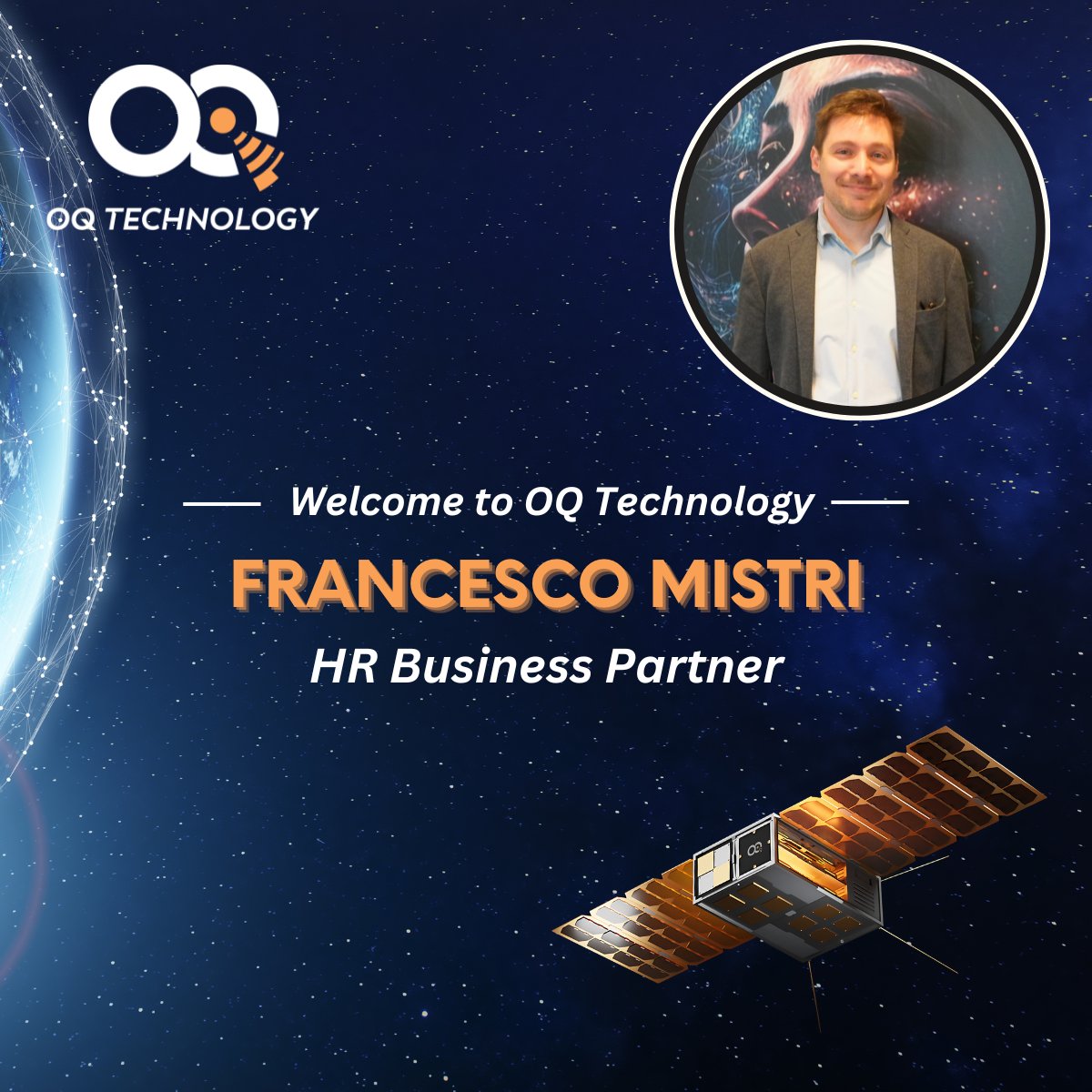OQTEC's tweet photo. We are pleased to welcome Francesco Mistri to @OQTEC as HR Business Partner, further strengthening our OQ team.
Welcome aboard, Francesco! ๐
#OQTechnology #WelcomeToTheTeam #OQTeam https://t.co/aGUwl2apop