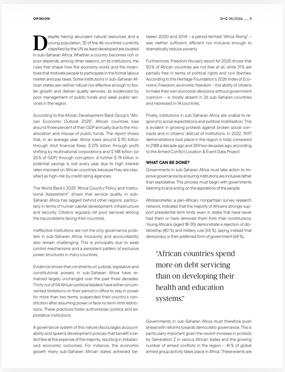 sindaimy's tweet photo. More inclusive governance is the best
strategy for countries in sub-Saharan
Africa to combat the consequences of
social, economic and political exclusion. Read my op-ed on the topic, published by @forumdc https://t.co/6npVlMLJur