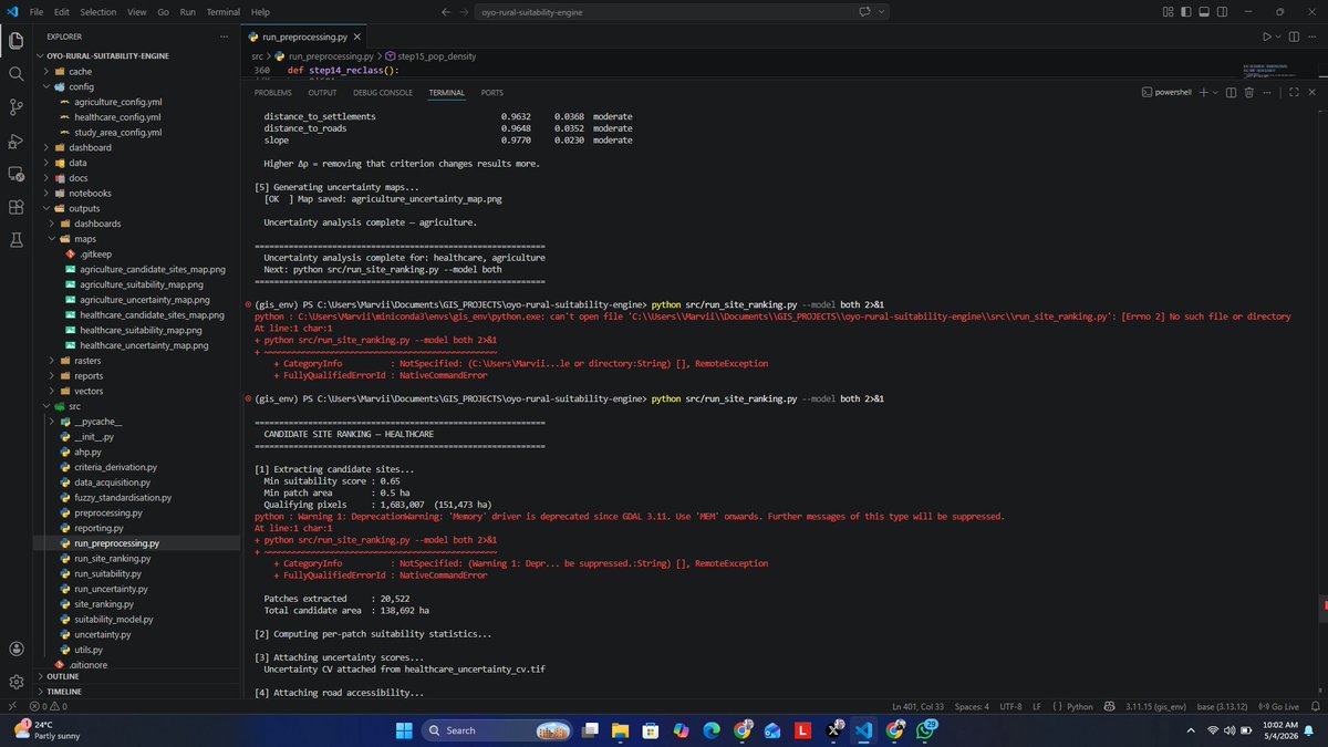 Marvii_gis's tweet image. It is amazing to see the vast geospatial workflows that can be automated with python. 

From June 1st, I will be unveiling the numerous capstone and complex geospatial projects i have completed using Python

 #PythonProgramming 
#GIS