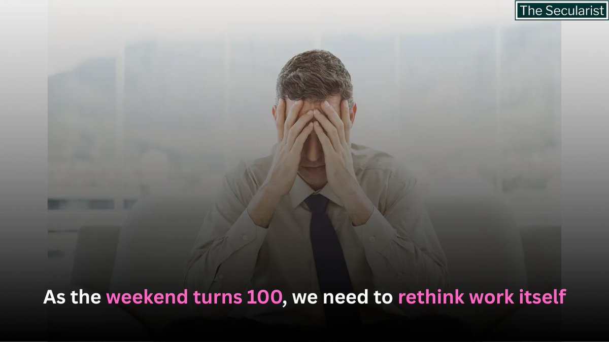 SecularistThe_'s tweet image. As the weekend turns 100, we need to rethink work itself

🔗 𝗥𝗲𝗮𝗱 𝘁𝗵𝗲 𝗳𝘂𝗹𝗹 𝗮𝗿𝘁𝗶𝗰𝗹𝗲: the-secularist.com/index.php/2026…

🌐 𝗪𝗲𝗯𝘀𝗶𝘁𝗲: the-secularist.com

#Opinion #FutureOfWork #AIImpact #LabourRights #FourDayWeek #EconomicJustice #WorkLifeBalance