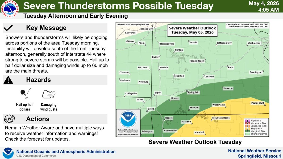 Showers and thunderstorms will likely be ongoing across portions of the ...