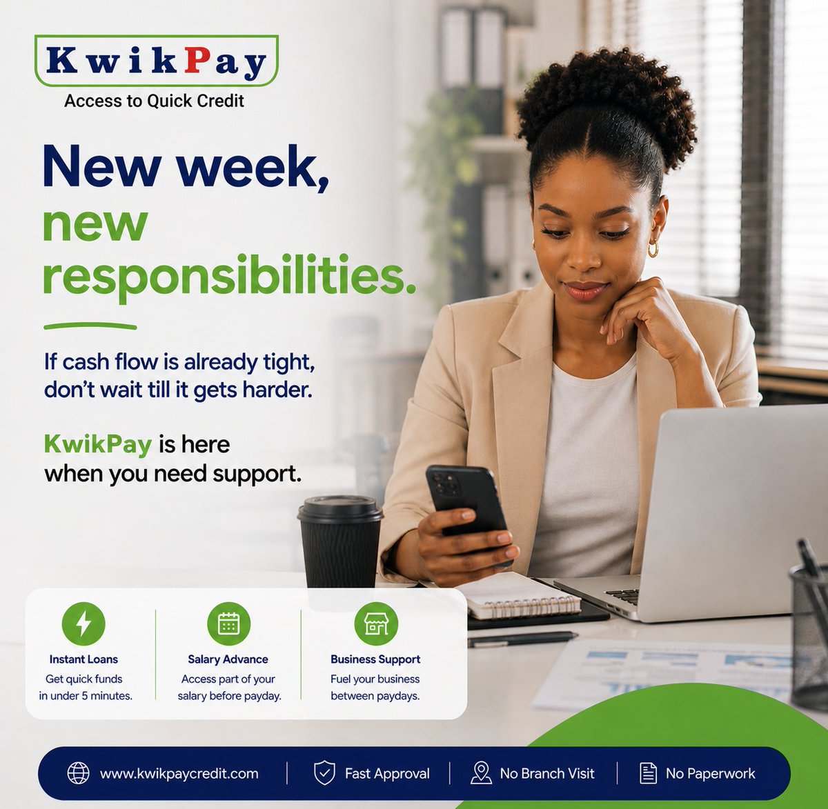KwikPayCredit's tweet photo. Monday is here… and so are the bills 😅
Stay prepared.

#MondayMission #KwikPayCredit https://t.co/K1qZhrSPqn