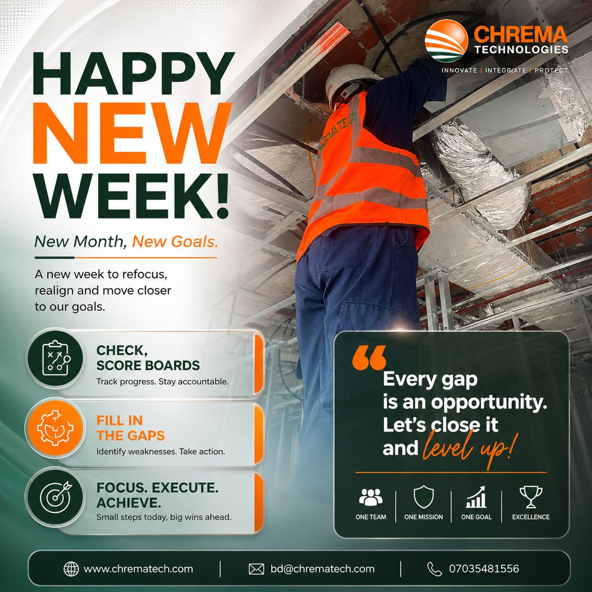 Chrematech1's tweet photo. Happy New Week 🔥
New week. New focus.
Check your scoreboards. Fill the gaps. Execute.
Let’s get to work.
#HappyNewWeek #Focus #Execution https://t.co/qwztp34Y6A