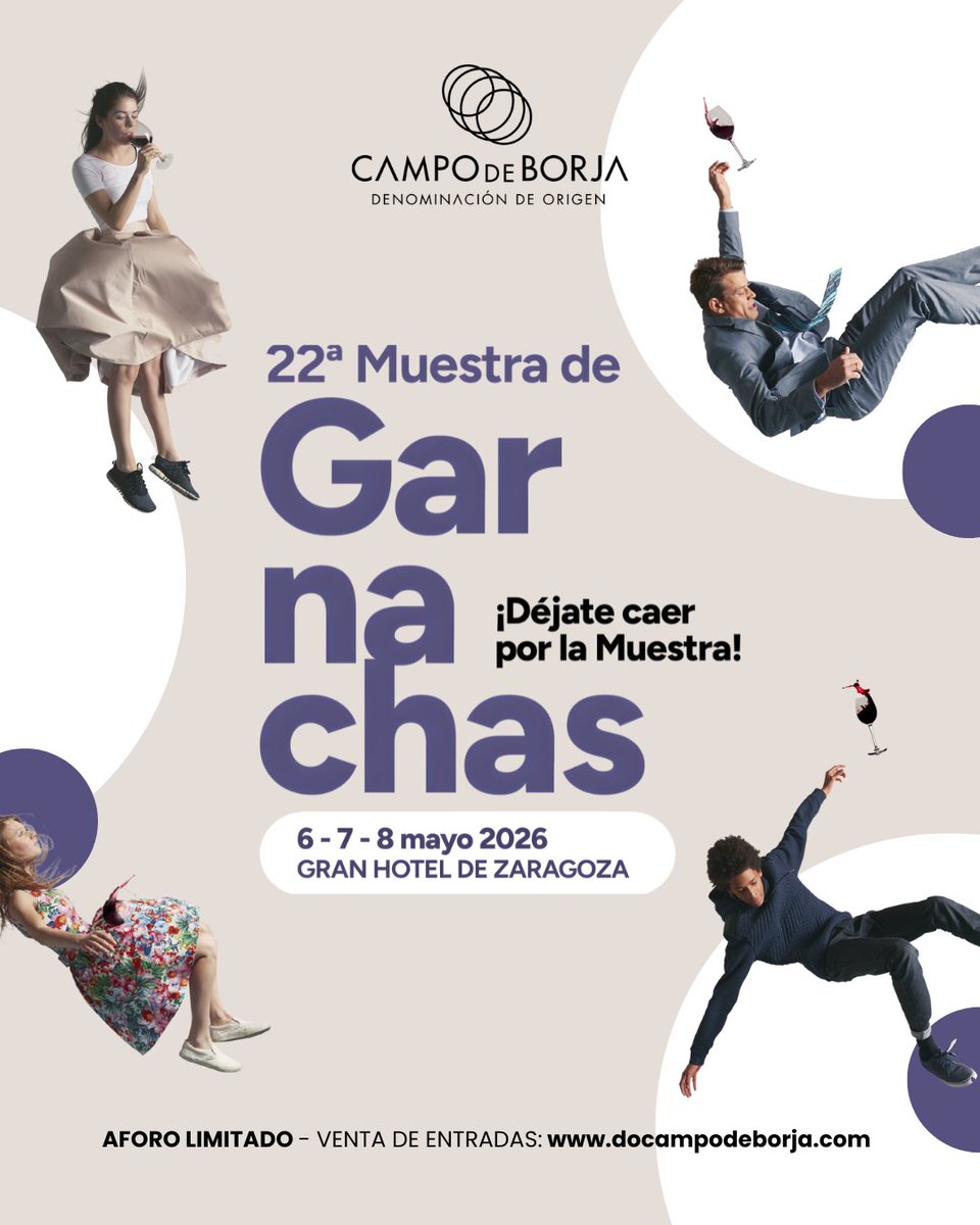 docampodeborja's tweet photo. 🍇¿Tienes ya tu entrada para la #MuestraDeGarnachas 2026? 

¡Quedan muy pocas entradas! #DOPCampoDeBorja

https://t.co/p7Wh8Sauxg https://t.co/FddAMXIFEh