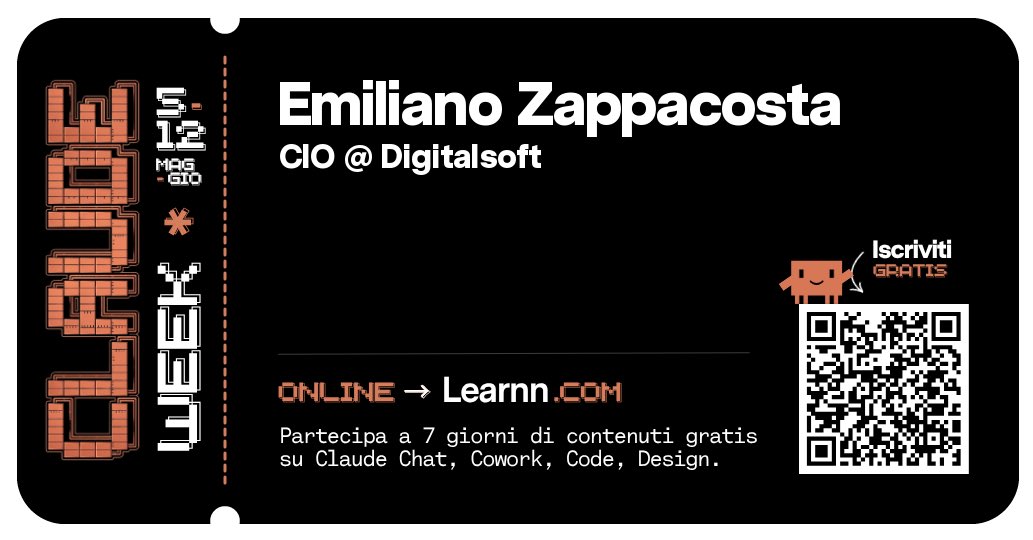 EmilianoZ's tweet photo. Ciao ￼ Dal 5 al 12 Maggio su Learnn ci sarà la Claude Week dove imparerai ad utilizzare Claude nel tuo lavoro, ti consiglio di approfittarne ￼ https://t.co/SciMNAKn3P

#claudeweek https://t.co/vqsUHfrNOZ