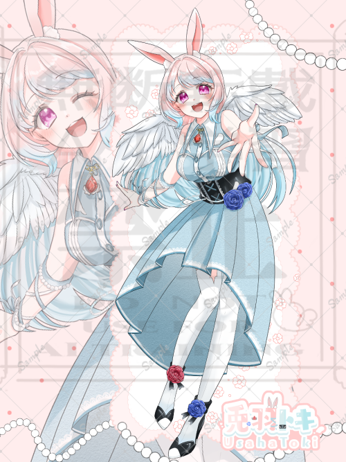 兎羽トキ🐰🪽🩵@ホラー専門新人Vtuber tweet media