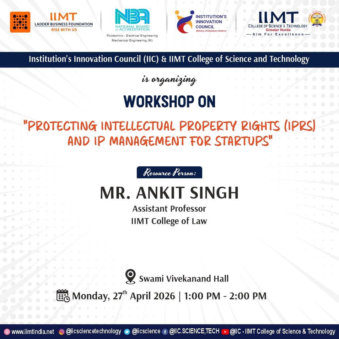 IIC IIMT Science & Technology tweet media