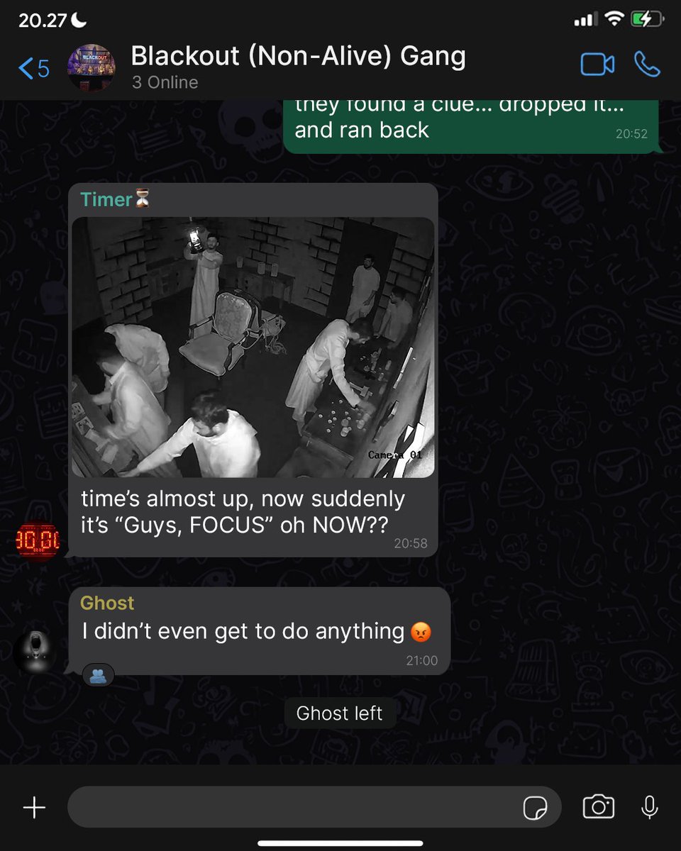 Blackoutbycave's tweet image. POV: you just unlocked the Blackout group chat and it looks like they notice (and talk about) everything 😁☠️

Join the fun today by booking the escape room that matches your vibe! 🔥

📍Blackout Escape Rooms - Dubai and Abu Dhabi

#blackout #blackoutbycave  #escaperoom #dubai