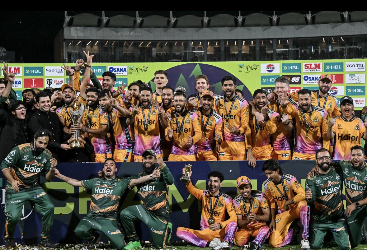 Peshawar Zalmi, Champions of PSL 11 🏆 Babar Leading from the front as a Captain and Batter of the tournament 👏 Lots of Performers from Zalmi this year, A well deserved Win✨