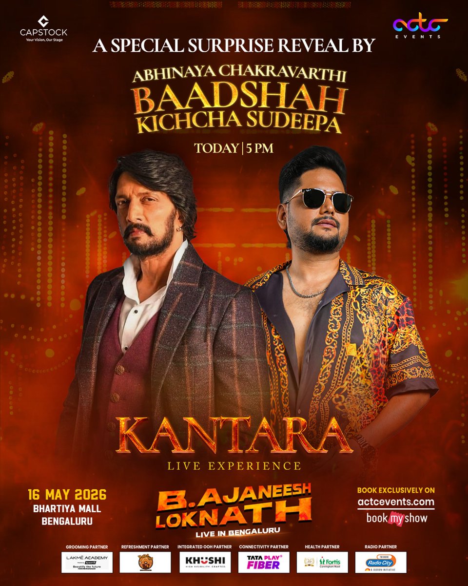 karur_abhi's tweet image. @kichchasudeepa  sir is set to share an exclusive update about what promises to be Kannada’s first LIVE concert experience🎫🎸

Stay tuned - dropping today at 5 PM sharp. 🕔

#KicchaSudeep  #AjaneeshLoknathLive 
@AJANEESHB @actcevents