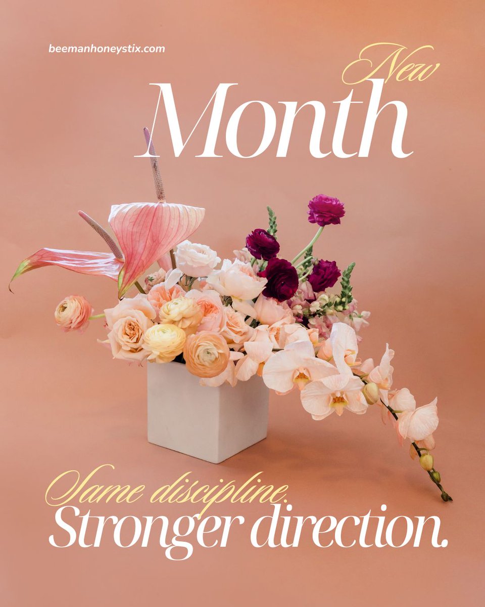 New month. Stronger direction. 🐝
 Stay consistent. Keep building.

#MondayMotivation #BeeManHoneyStix #MayMomentum #SpringEnergy #StayConsistent #KeepBuilding #GrowthSeason