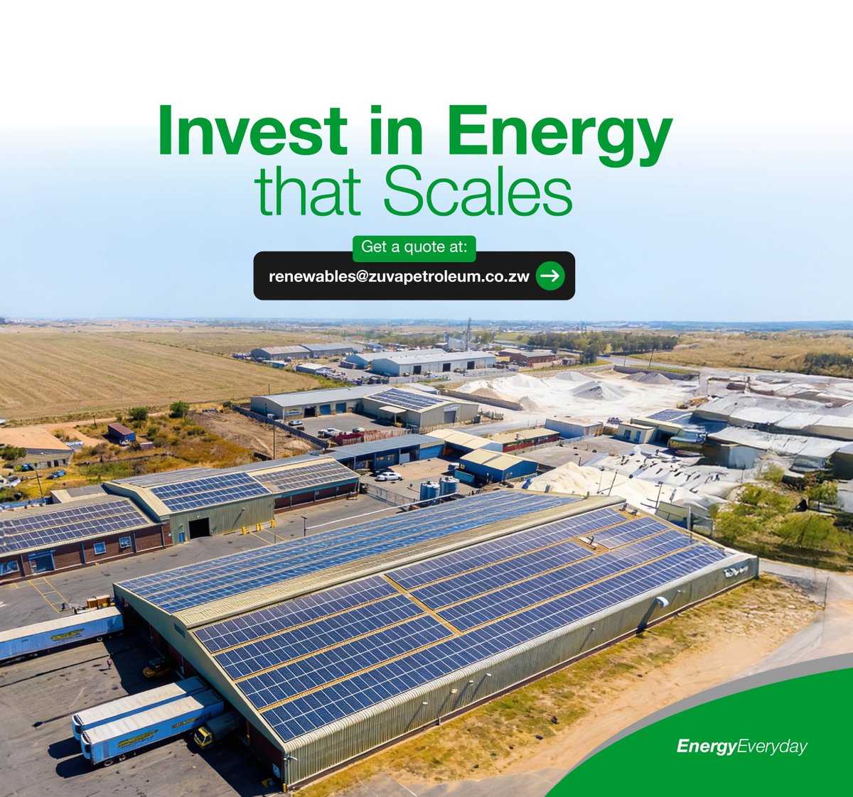 zuva_petroleum's tweet image. Zuva is your number one energy partner, helping you with customised energy solutions. Get seamless solar integration tailored to your everyday commercial and industrial power needs today.

Get a quote at: renewables@zuvapetroleum.co.zw

#solar #greenenergy #zuva