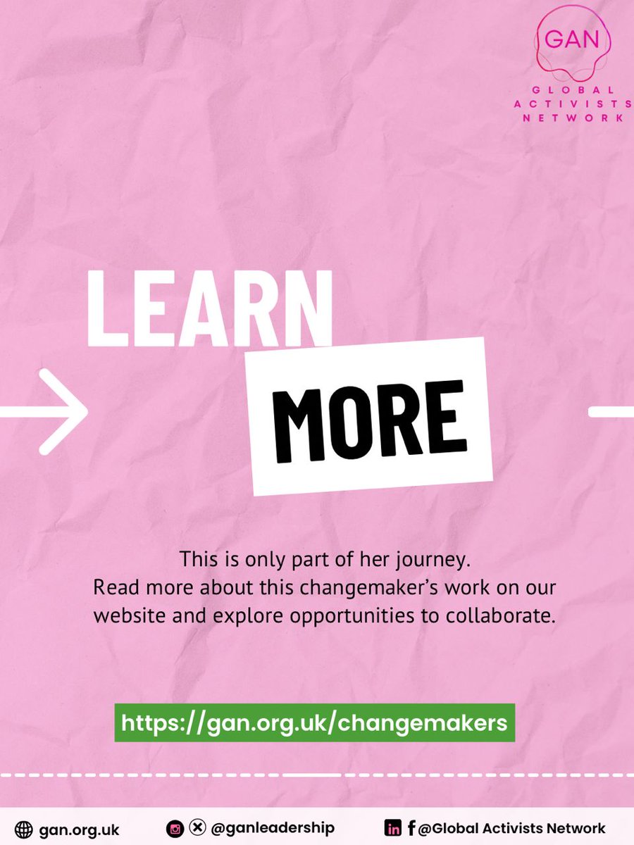 GanLeadership's tweet image. This is what transformative leadership looks like!

Learn more about Oreoluwa: gan.org.uk/changemakers/o…

✨ Know another changemaker like Oreoluwa? Nominate now: rb.gy/oy9wrl

#ChangemakerSpotlight #GenderEquality #SDG5 #SDG13