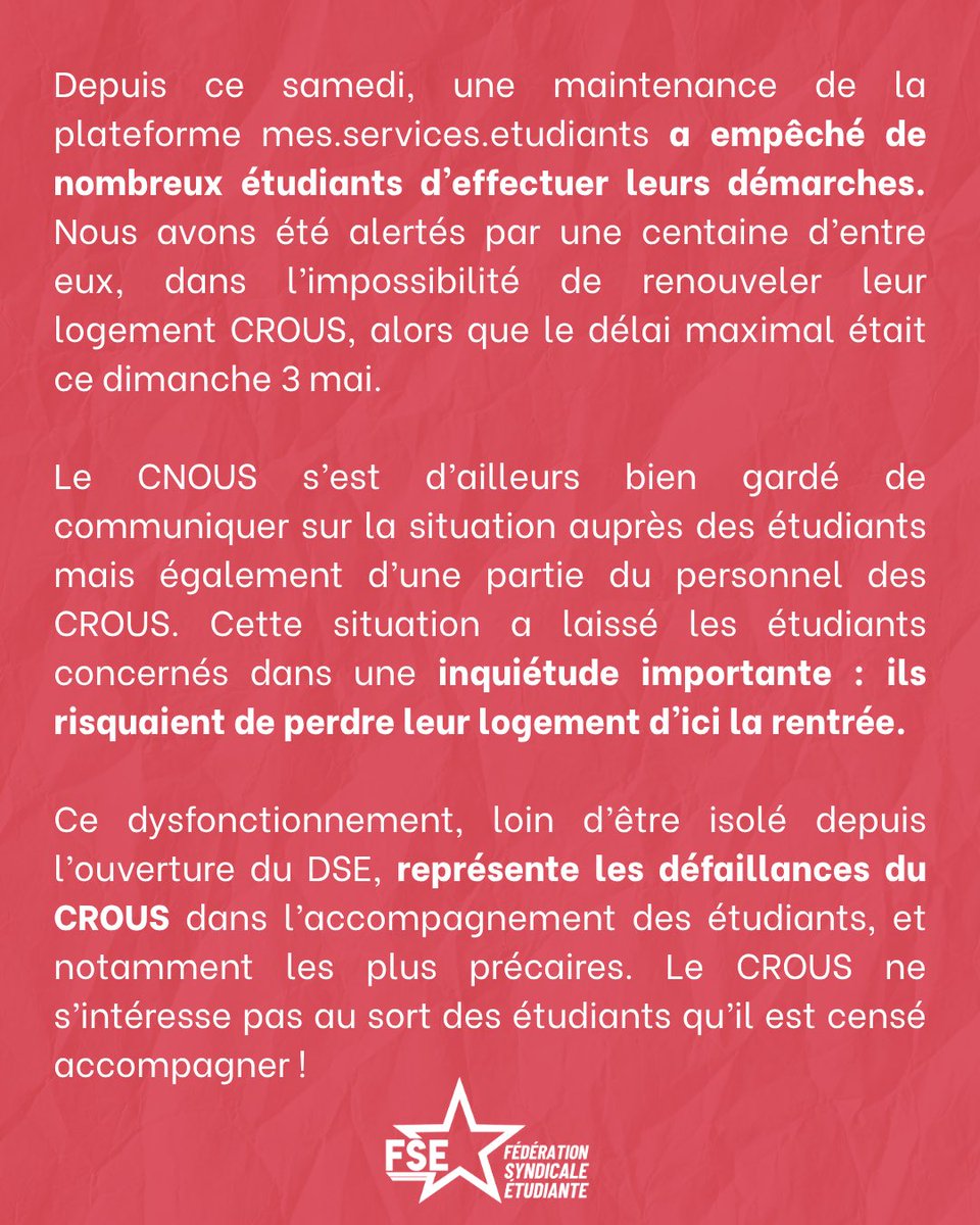 Fédération Syndicale Étudiante tweet media