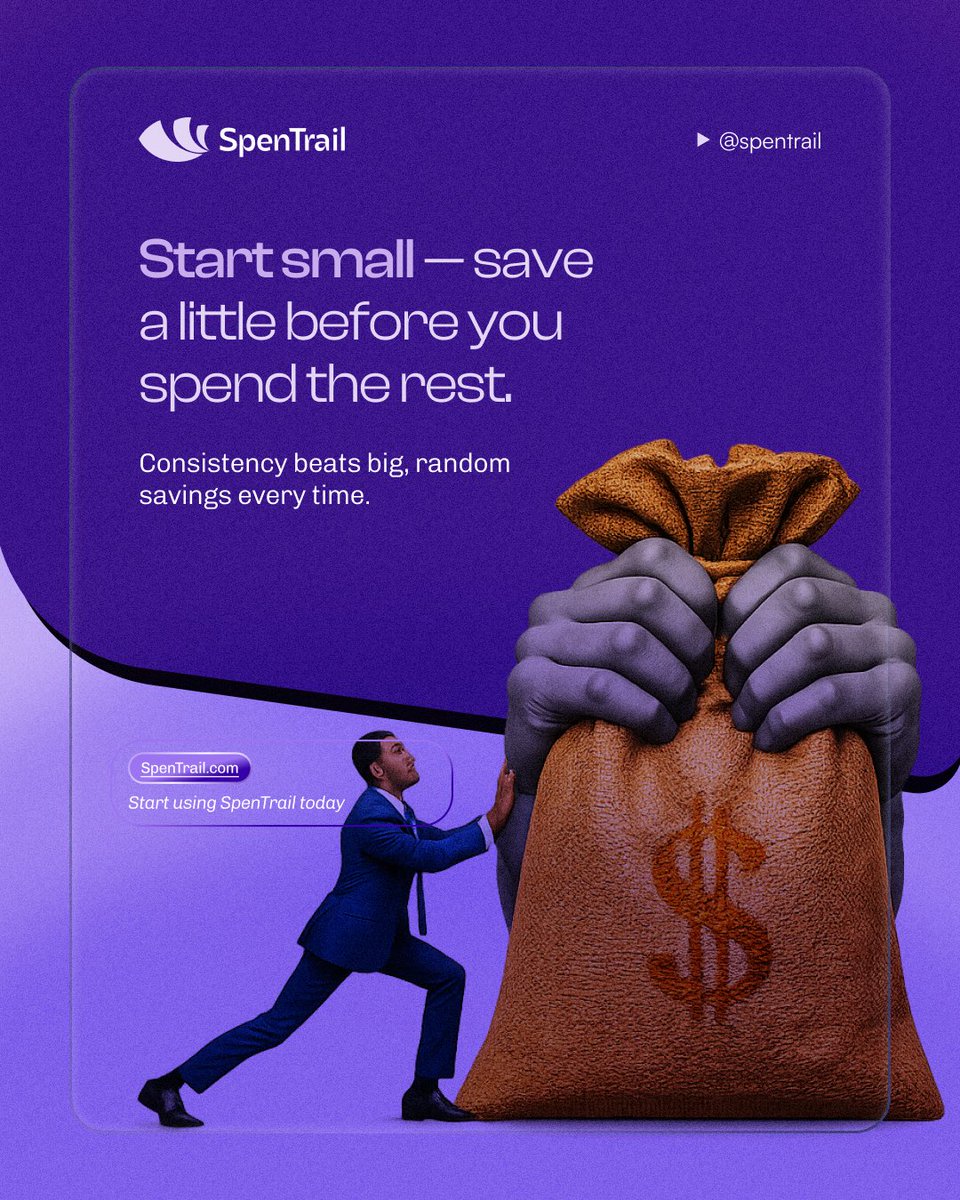 SpenTrail's tweet photo. Saving money isn’t always about discipline, sometimes it’s about systems.

When saving becomes something you do first instead of what’s left over, everything starts to change.

Not perfectly. Just gradually. https://t.co/JHZOZi361R