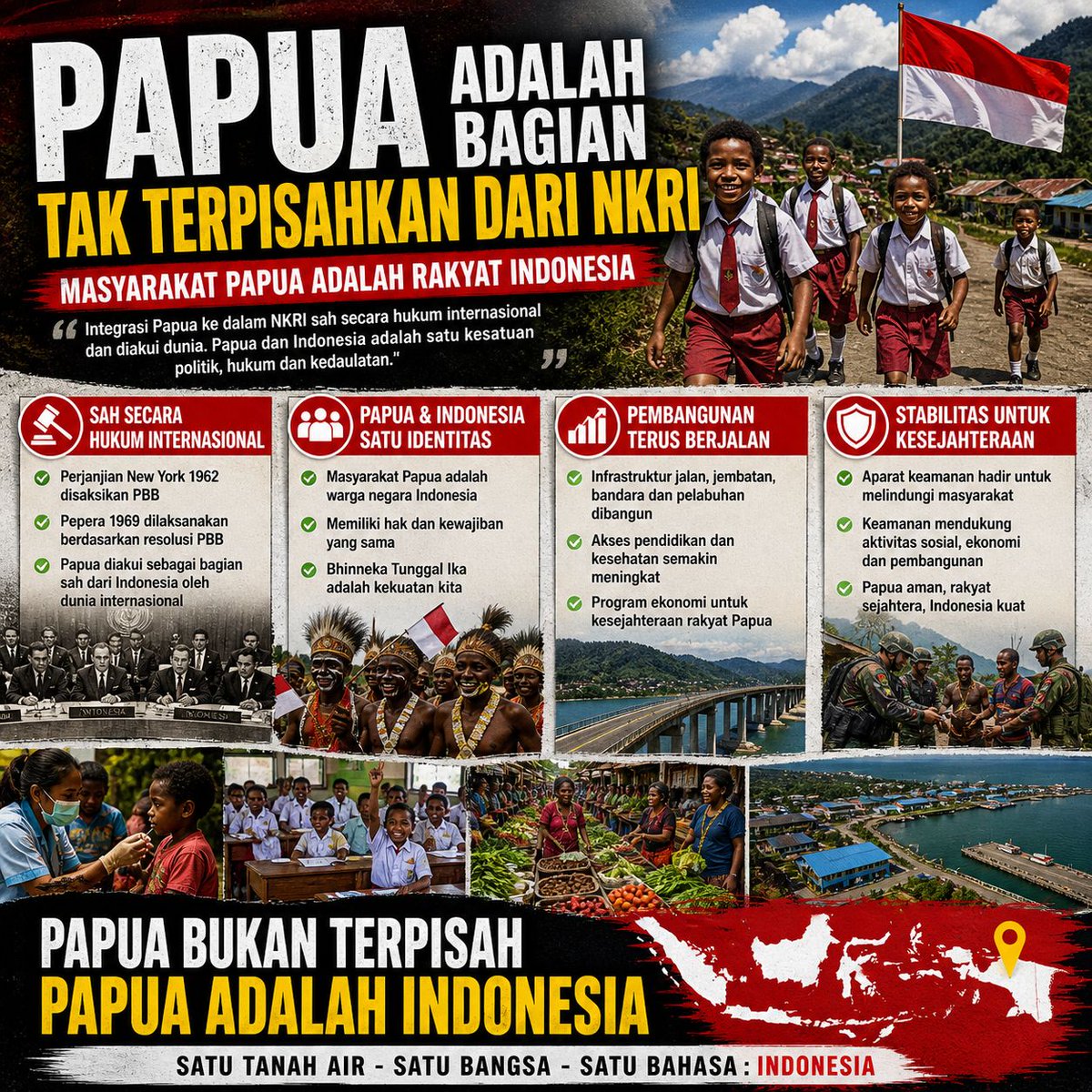 Kalau dengar soal Papua dianeksasi, itu cuma isu murahan, Papua itu Indonesia #IntegrasiPapuakeNKRI #PapuaIndonesia #PapuaDamai #PapuaNKRI