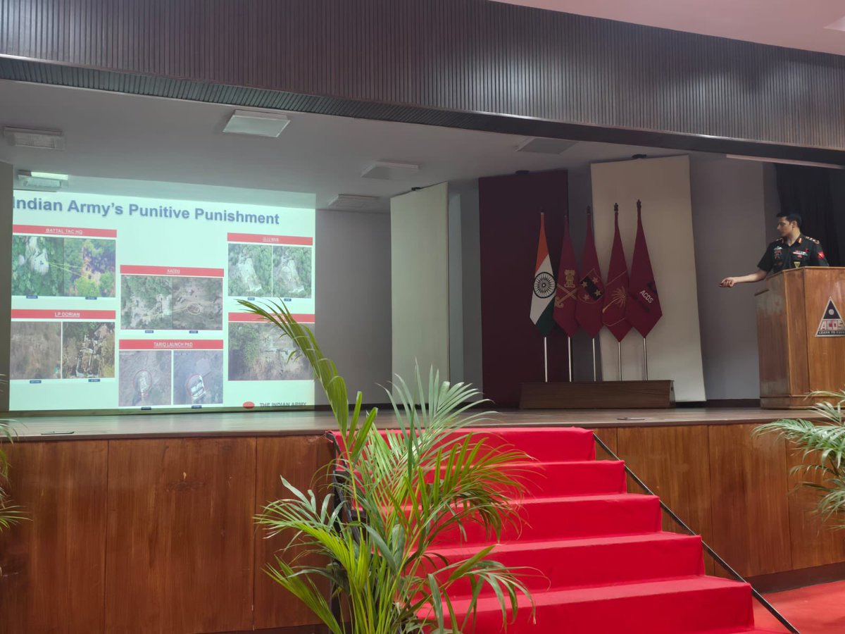 ACDSHyd's tweet photo. A compelling presentation on Operation Sindoor was delivered by Col NK Singh,SM today. His analysis of Pahalgam attack &amp; counter-terrorism complexities provided a critical awareness of dedication of resilient Indian Army to maintain National Security.#OperationSindoor #IndianArmy https://t.co/51ijNTZxAS