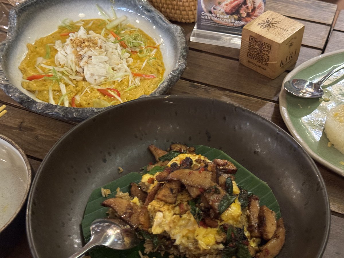 UOK_card's tweet photo. Sawasdee ka! 🇹🇭 Thailand’s food scene is absolutely irresistible! 😋

Treated myself to this amazing Crab Curry and Basil Pork at KIRI Restaurants today. The best part? Skipped the currency exchange entirely and paid directly with crypto using my UOK Card.

No hunting for ATMs, no worrying about exchange rates—just elegant, seamless payment like a local.

Travel should be this effortless. UOK Card keeps your wallet as satisfied as your stomach.