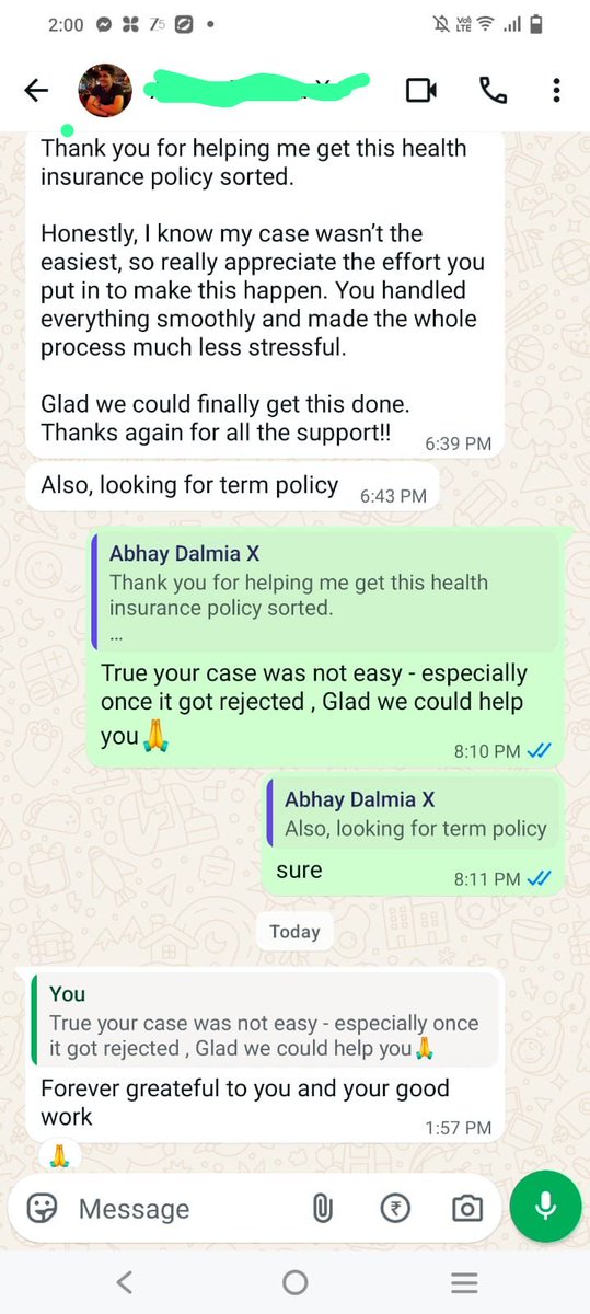 SanjayYada7n's tweet image. ✅ This is why we love to do ‘ What we do’ 

My case wasn’t the easiest.” From rejection to finally sorted.. Trust built through action, not words, This is why people stay connected 🙌

#Insurance #Followers #Guidance