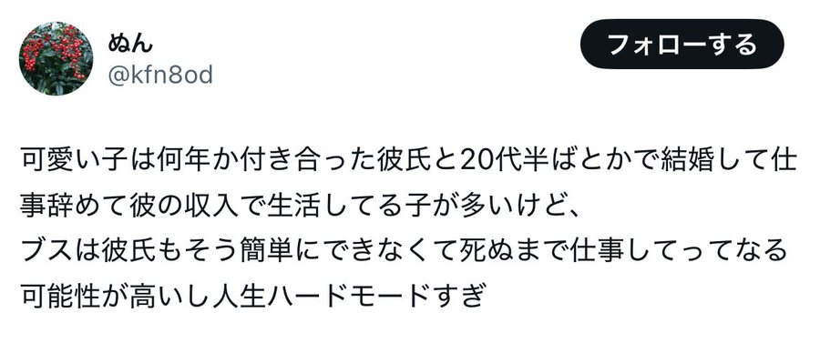 男にとってそれは”ハードモード”ではなく"普通"だよ