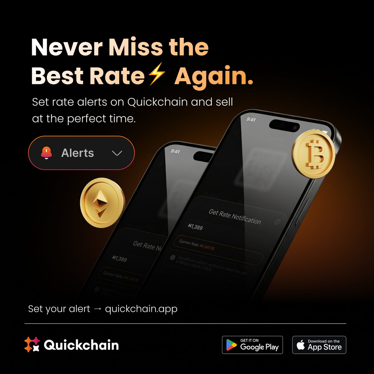 quickchainapp's tweet photo. Sold your crypto at ₦1,580
then watched the rate 
jump to ₦1,650 an hour later. 😭

We've all done it.

Set a Rate Alert on Quickchain.
Sell at YOUR rate.
Not the market's timing. ⚡📊

https://t.co/YyZMdmQMZO 🇳🇬

#Quickchain #RateAlert #CryptoNigeria
#CryptoRates #NaijaTrader #CryptoTwitter
#USDT #Bitcoin #CryptoToNaira
#SmartTrading #NigeriaCrypto
#Web3Nigeria #NaijaTwitter #Naija
#AfricanCrypto #CryptoTips