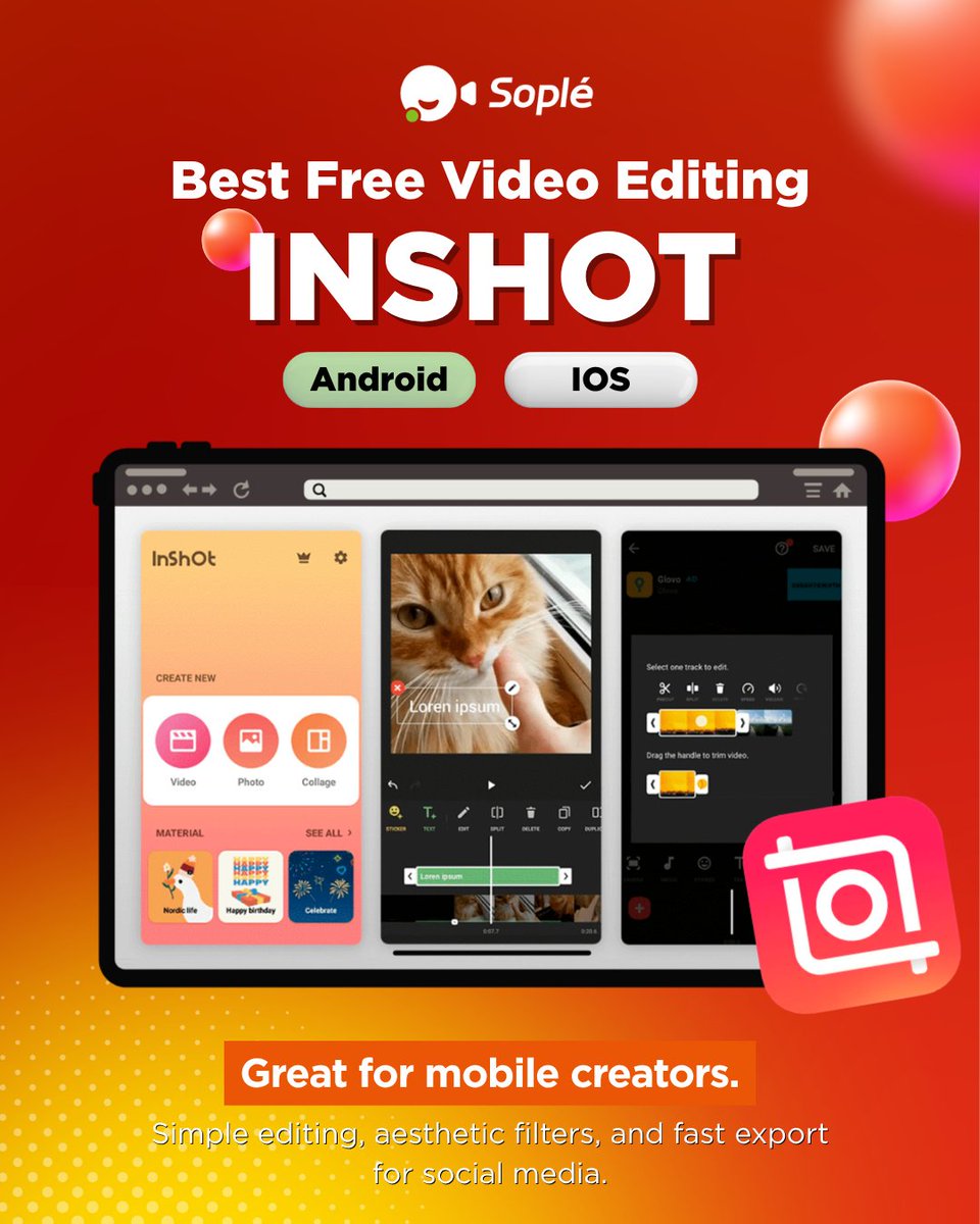 Sople_ID's tweet photo. Whether you create TikTok videos, Instagram Reels, YouTube content, or cinematic edits, these tools can help level up your content 🚀 https://t.co/3Et2lKNaEX