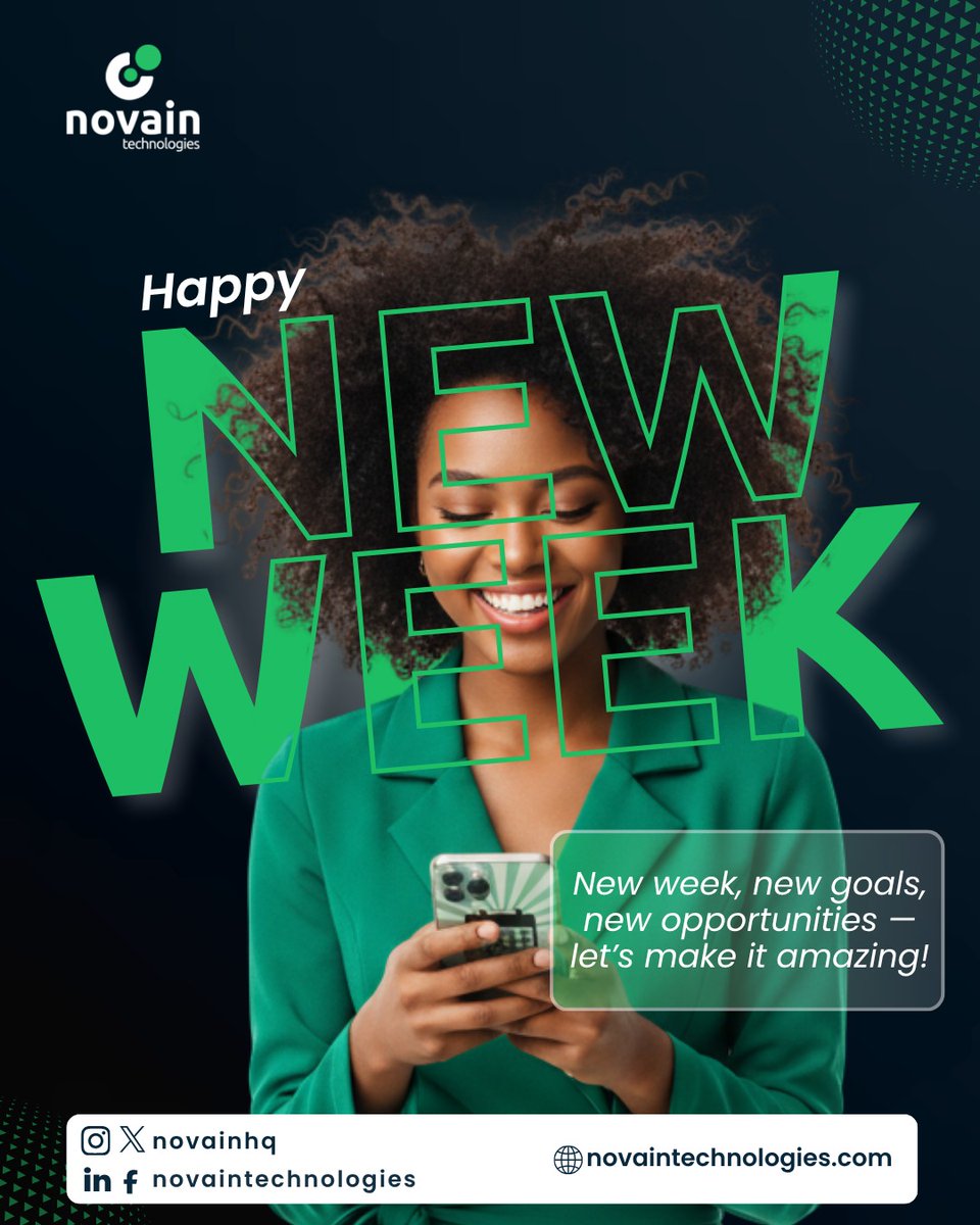 novainhq's tweet photo. New week. New opportunities🚀

Let's build something great.

#Newweek #MondayMotivation #Tech #startups #Build https://t.co/0GZo4EaUiL