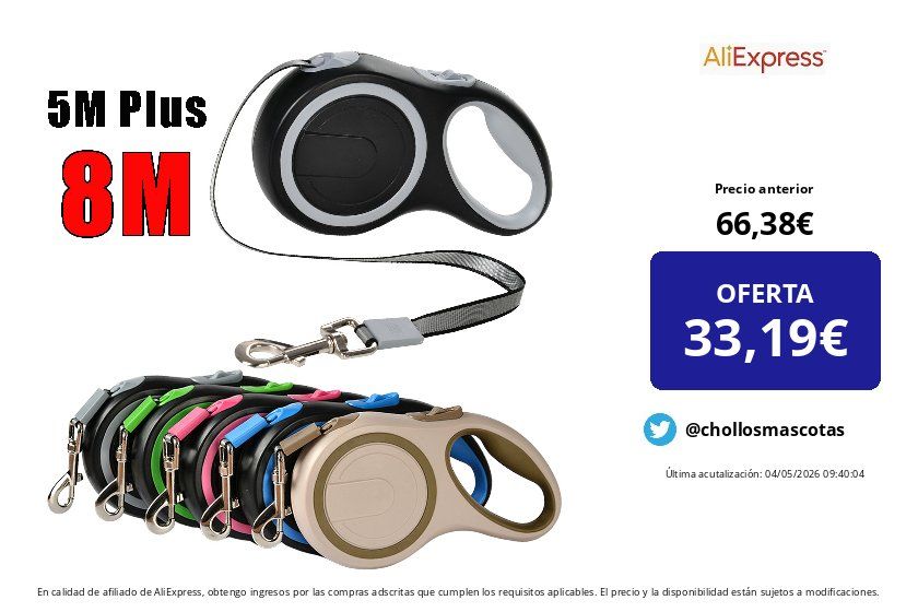 ChollosMascotas's tweet image. ❌ Precio anterior: 66,38 € 
💶 OFERTA: 33,19 € (-50%)

✅ Cómpralo aquí 👉 bit.ly/4w6ALzh

Correa para perro mascota de 5m Plus y 8M para senderismo al aire libre, para perros pequeños y grandes, cadena de plomo retráctil para…

 #Mascotas