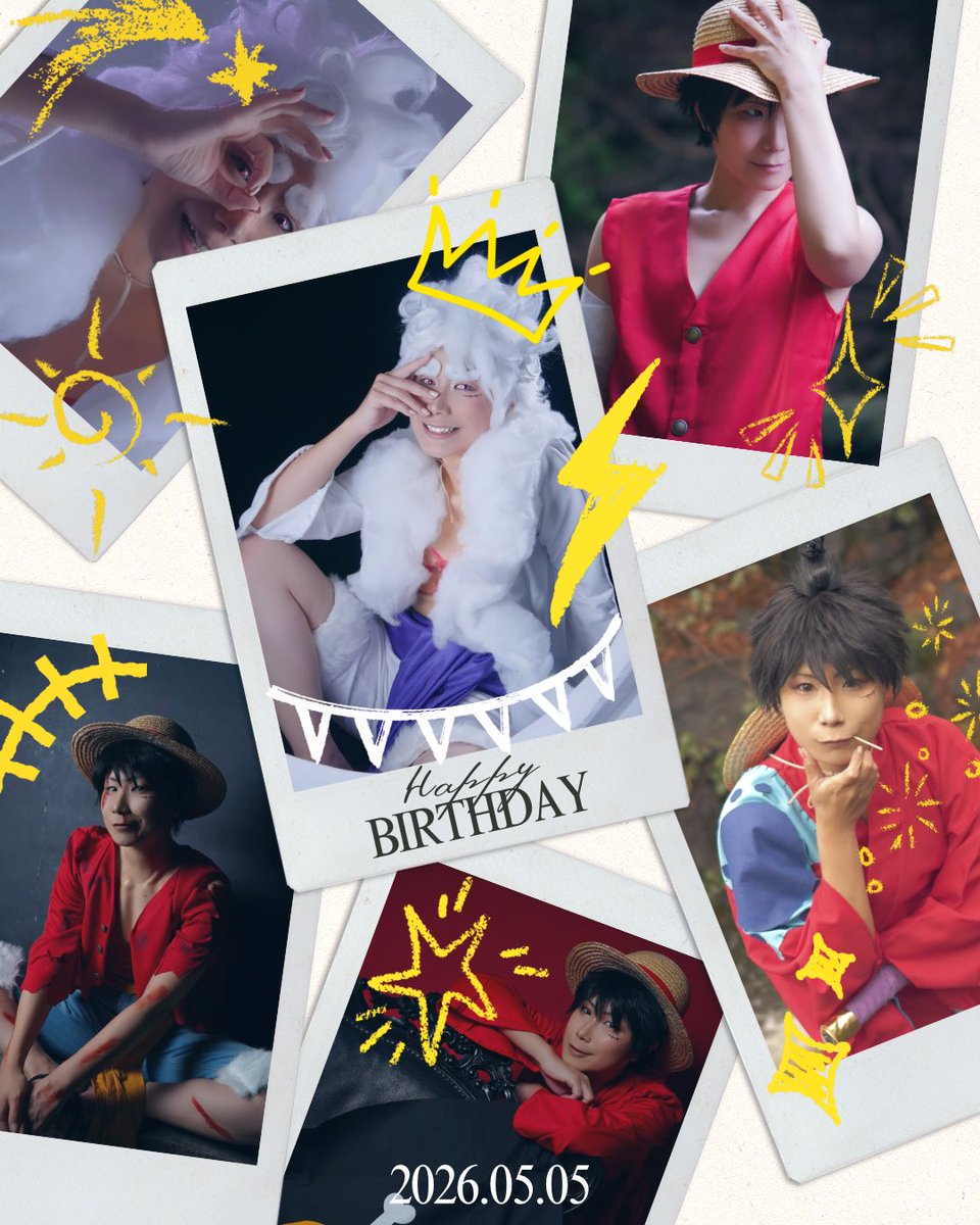 𝟸𝟶𝟸𝟼.𝟶𝟻.𝟶𝟻
𝙷𝚊𝚙𝚙𝚢 𝙱𝚒𝚛𝚝𝚑𝚍𝚊𝚢
˚✧₊⁎𝙻𝚞𝚏𝚏𝚢⁎⁺˳✧༚

この海で一番自由な彼の
幸せを願っています🏴‍☠️
cos*📷thanx <a href="/Delicious78ham/">めざめ固定にBOOTHあります📸</a> 

#ルフィ誕生祭
#ルフィ誕生祭2026