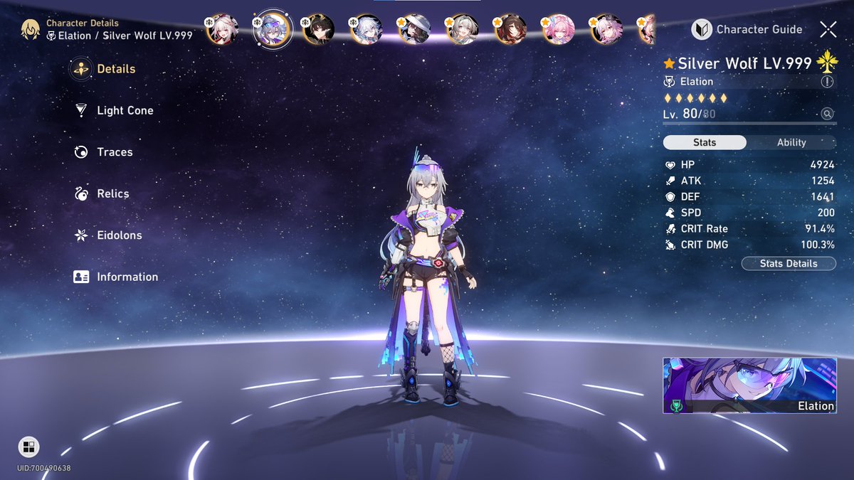 KadeWhyte's tweet photo. Safe to say I'm done with her, gonna try to improve her body though but the rest of the build I am happy with. Now I wait for yao and sparxie reruns to dupe them and then E6 wolfy on her rerun :> https://t.co/fR0Fur18GB