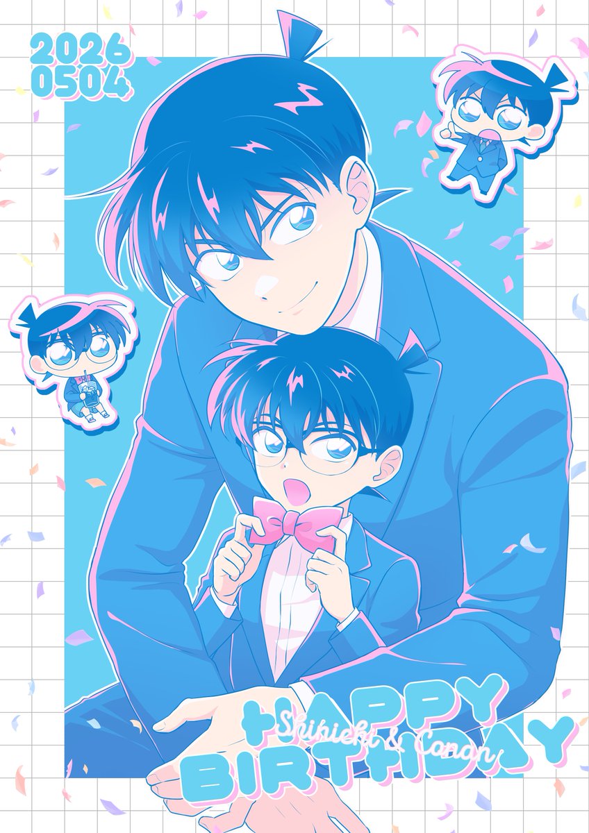 umino_no_oekaki's tweet photo. おめでとう＆ありがとう(遅刻)
#工藤新一誕生祭2026
#工藤新一生誕祭2026
#江戸川コナン生誕祭2026 https://t.co/GAfelTyNM4