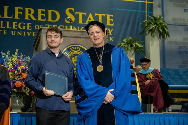 AlfredWrestling's tweet image. Congrats to Colton Hai, Chris Herriman &amp;amp; Ronan Klug on being recognized at yesterday Honors Convocation! Great job guys! #alfredstate #bluecollar #oxgang #oxgangarmy 🐂🫡🪖💯