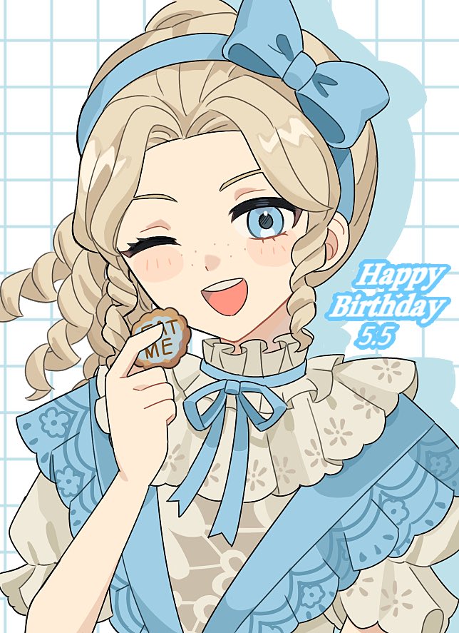 おめでとう🩵🎂💐#アリス・デロス誕生日2026