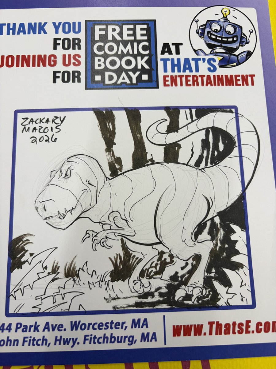 zackarysart's tweet photo. #fcbd2026 with @ThatsE was amazing. I had quite a few talk to me about my book, something they’ve been following years on so far. Buncha sketches, but more people who follow me and everything I do on social media stopped by to say hi. I won’t forget this one.
#freecomics https://t.co/98IAlHpbL1