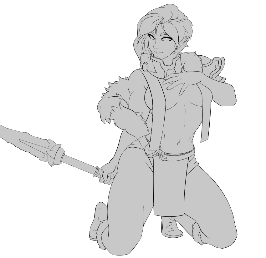 grimsowerart's tweet photo. Elf wip https://t.co/aaS8H4qkH0