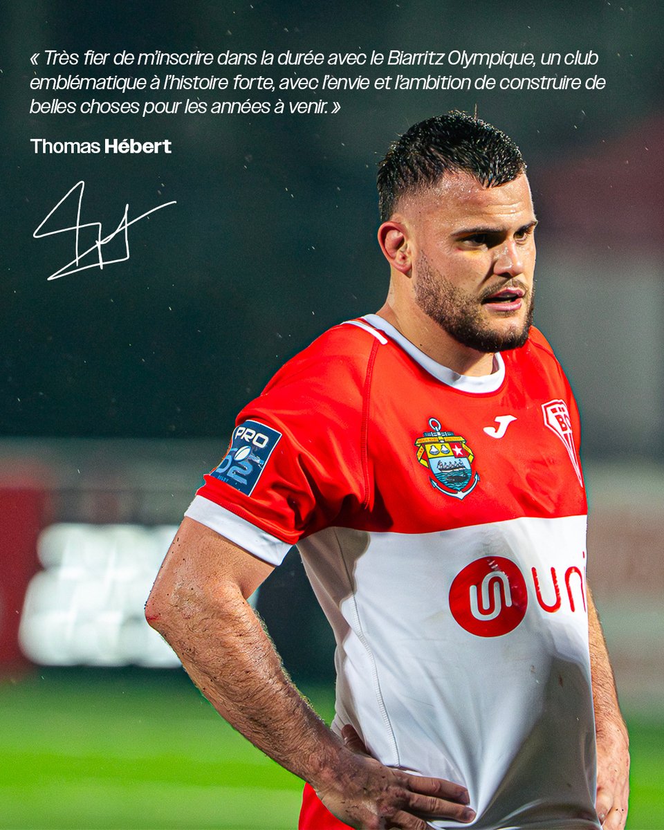 BOPBweb's tweet photo. 𝐈𝐥 𝐩𝐫𝐨𝐥𝐨𝐧𝐠𝐞 𝐥'𝐚𝐯𝐞𝐧𝐭𝐮𝐫𝐞 ! 

Arrivé en 2021, notre troisième ligne, Thomas Hébert sera rouge et blanc jusqu'en 2028 ! https://t.co/RELTf0VUM8
