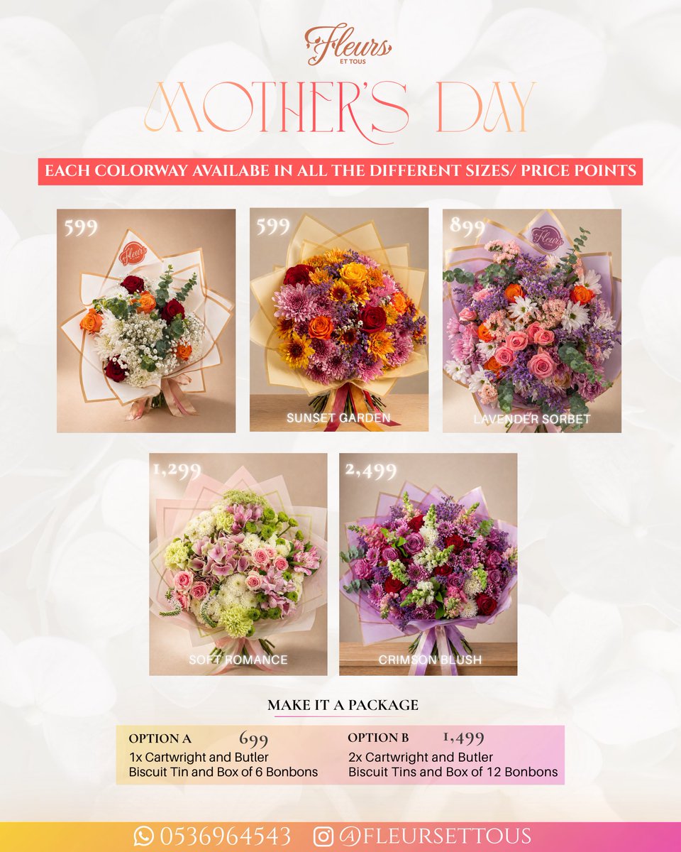fleursettous's tweet photo. Mother's Day with us is nothing short of special! Place your orders and let's celebrate the special women in our lives 🧡 https://t.co/JaqLuQReuB
