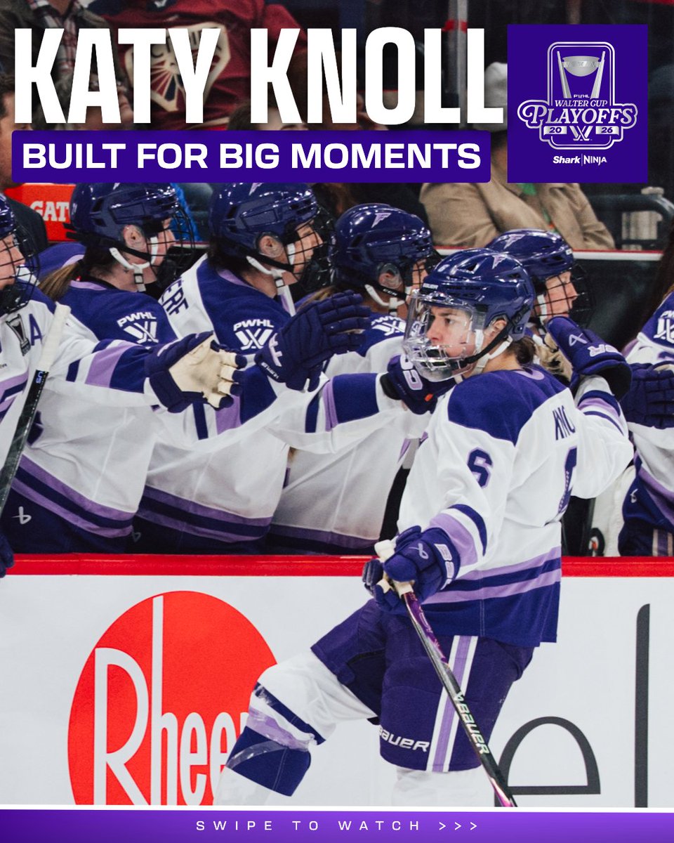 thepwhlofficial's tweet image. Coming in clutch 😎

Katy Knoll has come in clutch for the Frost in the Playoffs - from game-opening to game-winning goals!