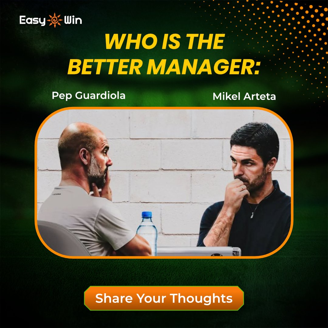 easywin_ng's tweet photo. The Master vs The Apprentice.
🧠 One built the blueprint; the other is trying to perfect it.
We’re witnessing one of the greatest tactical eras in football history.
Who gets your vote for the better manager right now?
#ArtetaVsPep #PremierLeague #TacticalMasterclass #Arsenal #ManCity #FootballDebate #ManagerLife #EasyWin