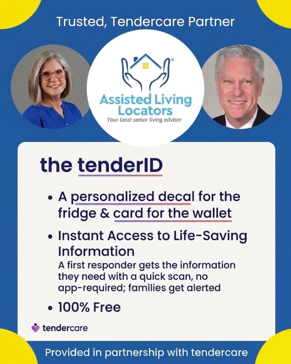 DFWeldercare's tweet image. Assisted Living Locators and tendercare are partnering to ensure our seniors get the best care possible. Give us a call at 469-250-5220 so we can provide you with a tenderID! #tendercare #seniorliving #seniorcare