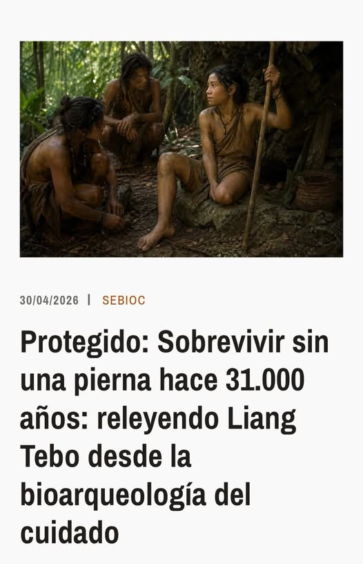 SEBioC_'s tweet photo. Nuestros socios tienen acceso a contenidos exclusivos en nuestra web 🔐 
El último artículo publicado es "Sobrevivir sin una pierna hace 31.000 años: releyendo Liang Tebo desde la bioarqueología del cuidado", de @robertosaezm. https://t.co/b4y0E8oQcV