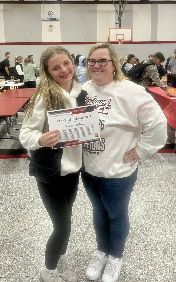 OQMScom's tweet photo. Last Warrior Breakfast of the 25-26 School Year! It has been an honor and privilege to teach these two for the past three years! I know that they will continue to do great things in the future! https://t.co/fDNUvIJg2T