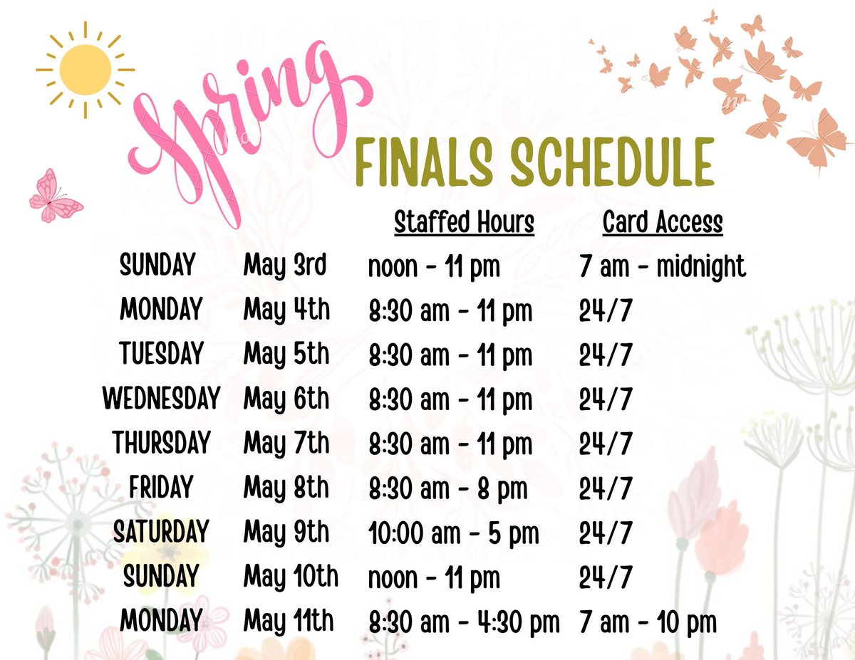 AUdalzonlibrary's tweet photo. Good luck with your finals, and remember that the library has 24/7 card access starting May 4th! #finals #finalsweek #college #studying #university #assumption #dalzonlibrary #academia https://t.co/2ZCHHkZ2Gm