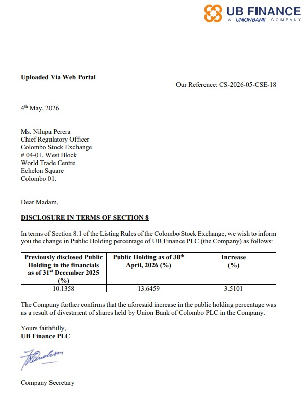 Channa_Amare's tweet photo. #UBF has confirmed that its parent #UBC sold ~112 mn UBF shares (3.5% stake) in 2026YTD
Dates and prices of sales should also be disclosed
#CSE #lka listing rules give insiders T+5 market days to disclose their share dealings
🚩 Late disclosure is a clear red flag
@CSE_Media https://t.co/EHcLHdHzf3
