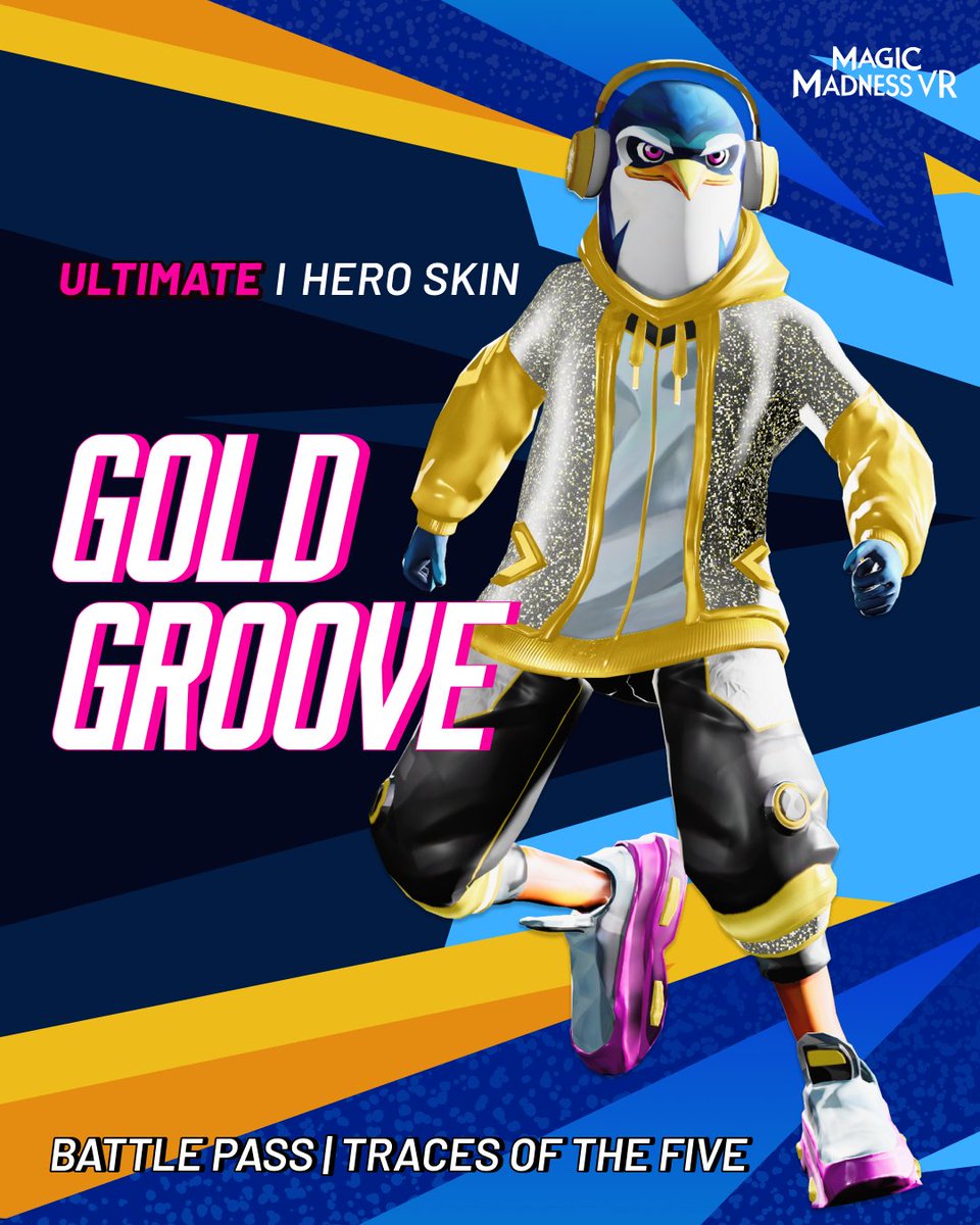 MagicMadness_VR's tweet photo. You hear that? 👀
That’s the Gold Groove calling. 

🎧 Ultimate Skin
🎟️ Available in Battle Pass
🖐️ Part of Traces of the Five

Play. Progress. Unlock.
Before the season moves on.

Magic Madness VR on Steam

#magicmadnessvr #freevrgames #freetoplay #vr #virtualreality #fyp #magic #freegame #steamvr #spell #quest2 #quest3