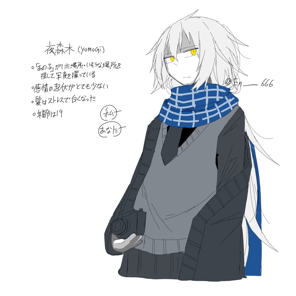 En________666's tweet photo. 🐦‍⬛創作の新キャラです(new oc) https://t.co/h9HR8YDgK2