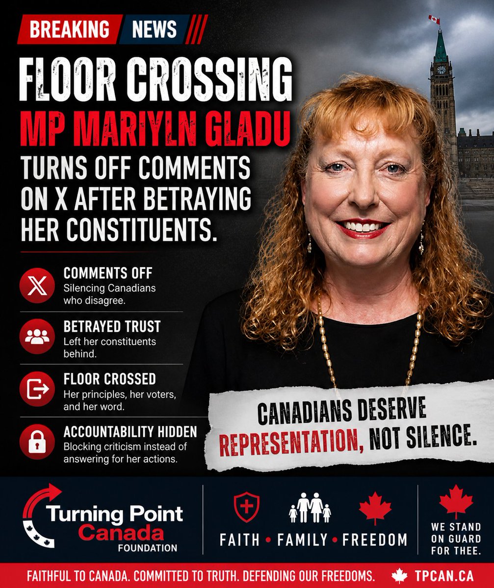 TPCan_Official's tweet photo. Turning off comments doesn’t turn off accountability @MarilynGladuSL understood?
You betrayed all the citizens of @sarnianewstoday
#TPCAN #Canada #Accountability #FreedomOfSpeech #StandForCanada #TruthMatters #CanadianValues #NoCensorship 🇨🇦 https://t.co/q4mu0kdZUN